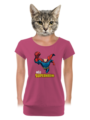 Môj superhrdina dámske tričko s lemom Magenta