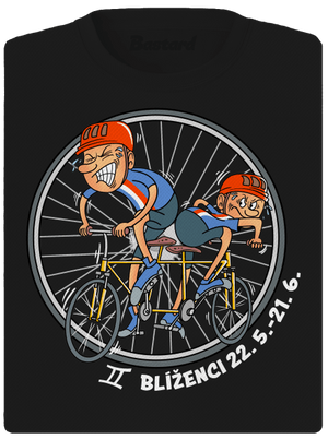 Cyklistický horoskop: Blíženci dámske športové tričko Black