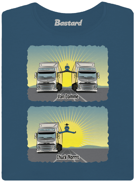 Chuck & Truck dámske tričko prémium Petrol Blue