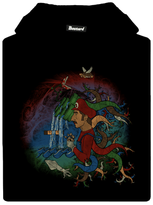 Marios Trip detská mikina klokanka Black