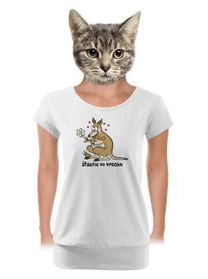 Šťastie vo vrecku dámske tričko s lemom White