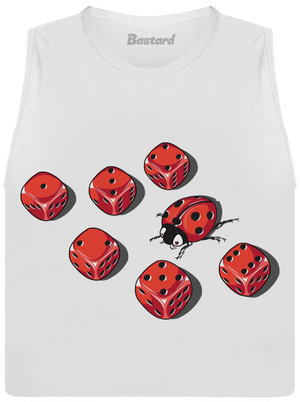 Mimikry dámske tielko voľné White