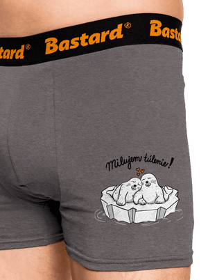 Milujem túlenie boxerky Gray Melange