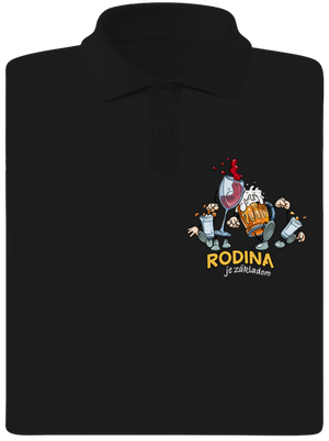 Rodina je základom pánska polokošeľa Black