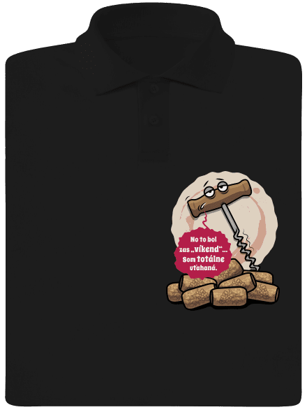 Uťahaná vývrtka pánska polokošeľa Black