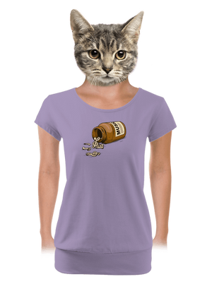 Music Pills dámske tričko s lemom Lavender