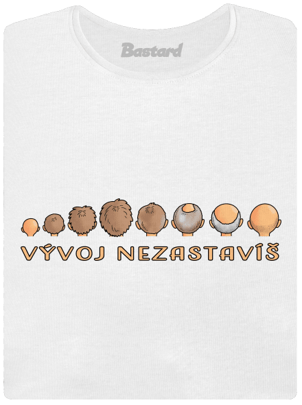Vývoj nezastavíš dámske tričko s lemom White