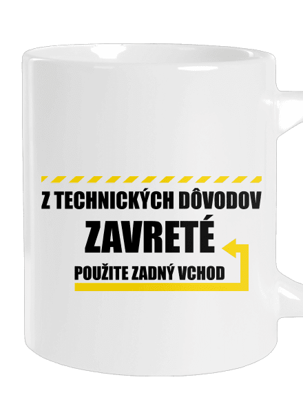Zadný vchod veľký hrnček White