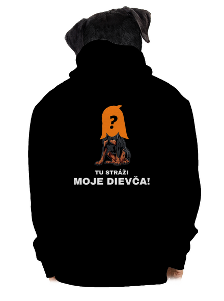 Tu strážim ja pánska mikina na zips Black