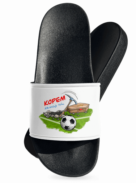 Kopem za svoj tím šľapky White