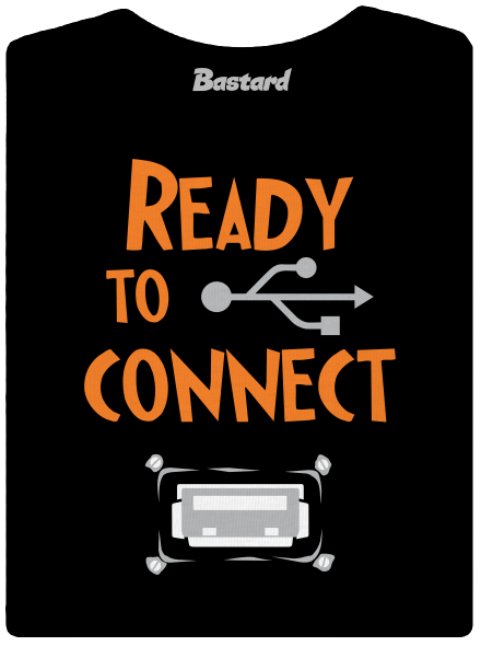 USB pripojenie dámske tričko Black