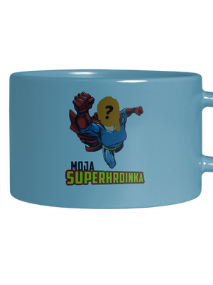 Moja superhrdinka hrnček makronka Blue Macaron