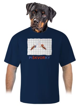 Škvorí piškvorky unisex tričko oversized Midnight Blue