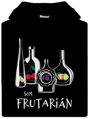 Frutarián pánska mikina klokanka Black