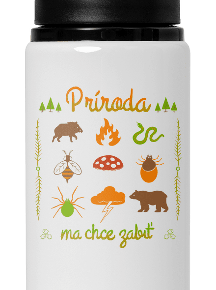 Príroda ma chce zabiť flaša na vodu White
