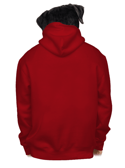 Bez potlače pánska mikina na zips Red