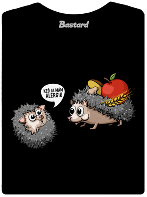 Alergický ježko dámske tričko s lemom Black