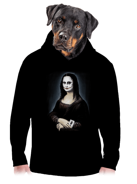 Mona Joker Lisa pánska mikina klokanka Black