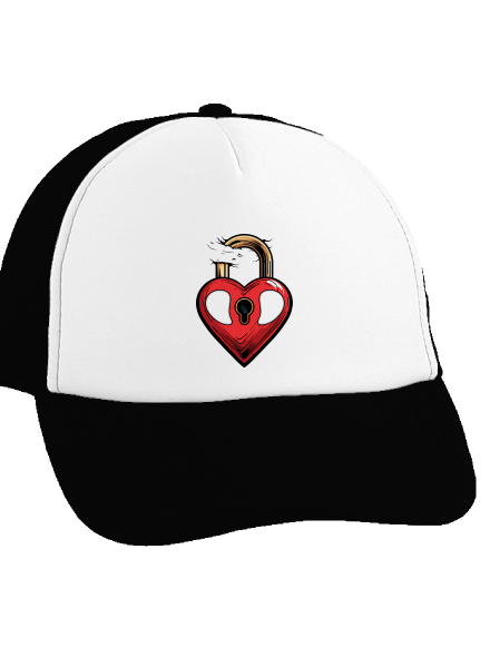 Zámok lásky šiltovka truckerka Black cap