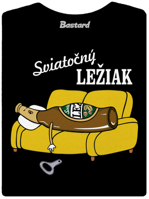 Sviatočný ležiak dámske tričko s lemom Black