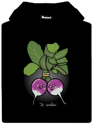 Reďkovky vo zväzku dámska mikina klokanka Black