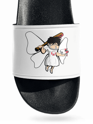 Zúbková víla šľapky White