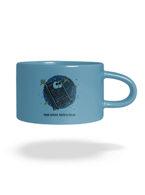 Padá server hrnček makronka Blue Macaron