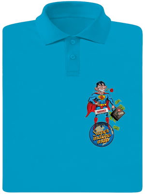 Supermachoman pánska polokošeľa Blue Atol