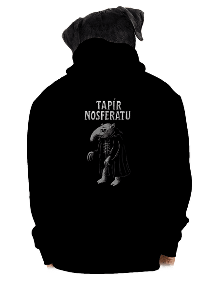 Tapír Nosferatu pánska mikina na zips Black