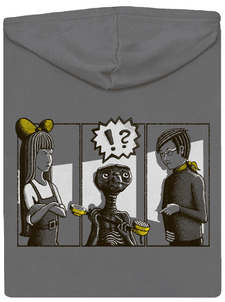 E. T. volať domov dámska mikina na zips Steel Gray