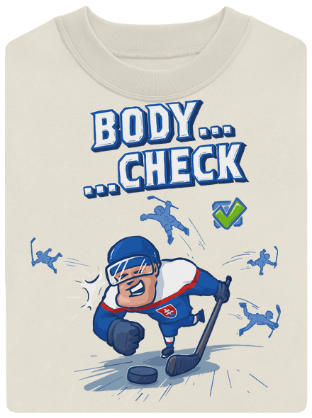 Body check unisex mikina bez kapucne Off White