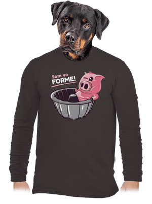 Vo forme pánske dlhý rukáv Bear Brown