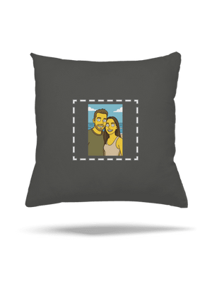 Simpsonovi z vlastnej fotky vankúš Gray Pol