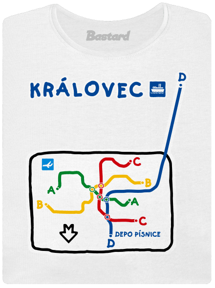 Metro Královec dámske tričko s lemom White