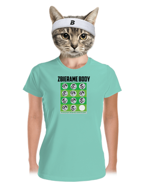 Zbierame body - futbal dámske športové tričko Mint Mal