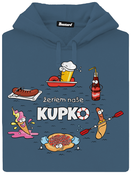 Slovenské kupko dámska mikina klokanka Denim