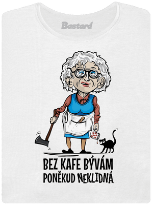 Neklidná bez kafe dámske tričko prémium White