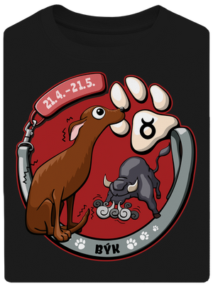 Psí horoskop: Býk unisex tričko oversized Black