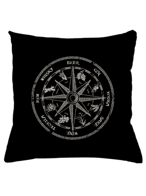 Alkoholický kompas vankúš Black