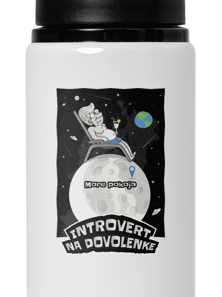 Introvert na dovolenke flaša na vodu White
