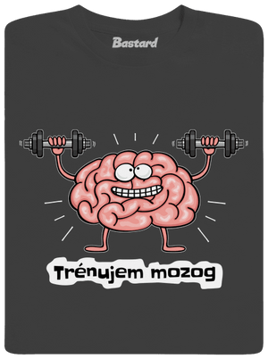 Trénujem mozog  pánske dlhý rukáv Dark Grey