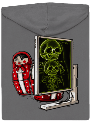 Rentgen Matriošky dámska mikina na zips Steel Gray