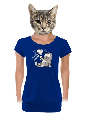 Macko a Micka dámske tričko s lemom Royal Blue Mal