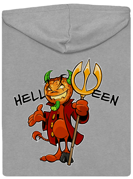 Helloween pánska mikina na zips Light Melange