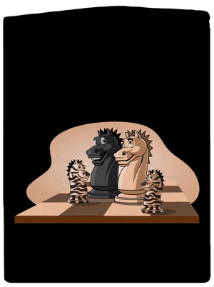 Šachová rodina dámska mikina na zips Black