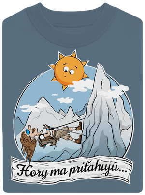 Hory ma priťahujú unisex mikina bez kapucne Nordic Blue