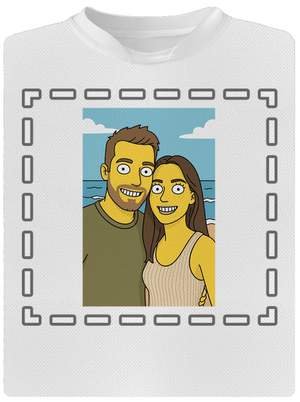 Simpsonovi z vlastnej fotky detské športové tričko White