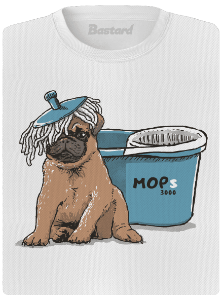 Mops dámske športové tričko White