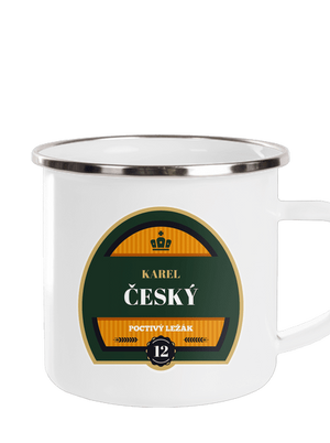 Pivná etiketa plecháčik White