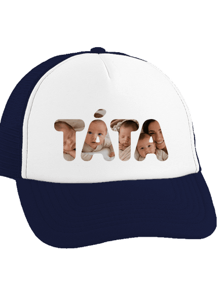 Nápis ocko z vlastných fotiek šiltovka truckerka French Navy cap